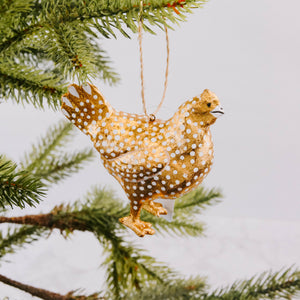 Speckled Hen Ornament