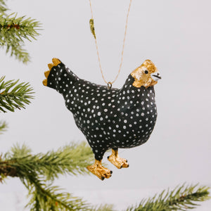 Speckled Hen Ornament