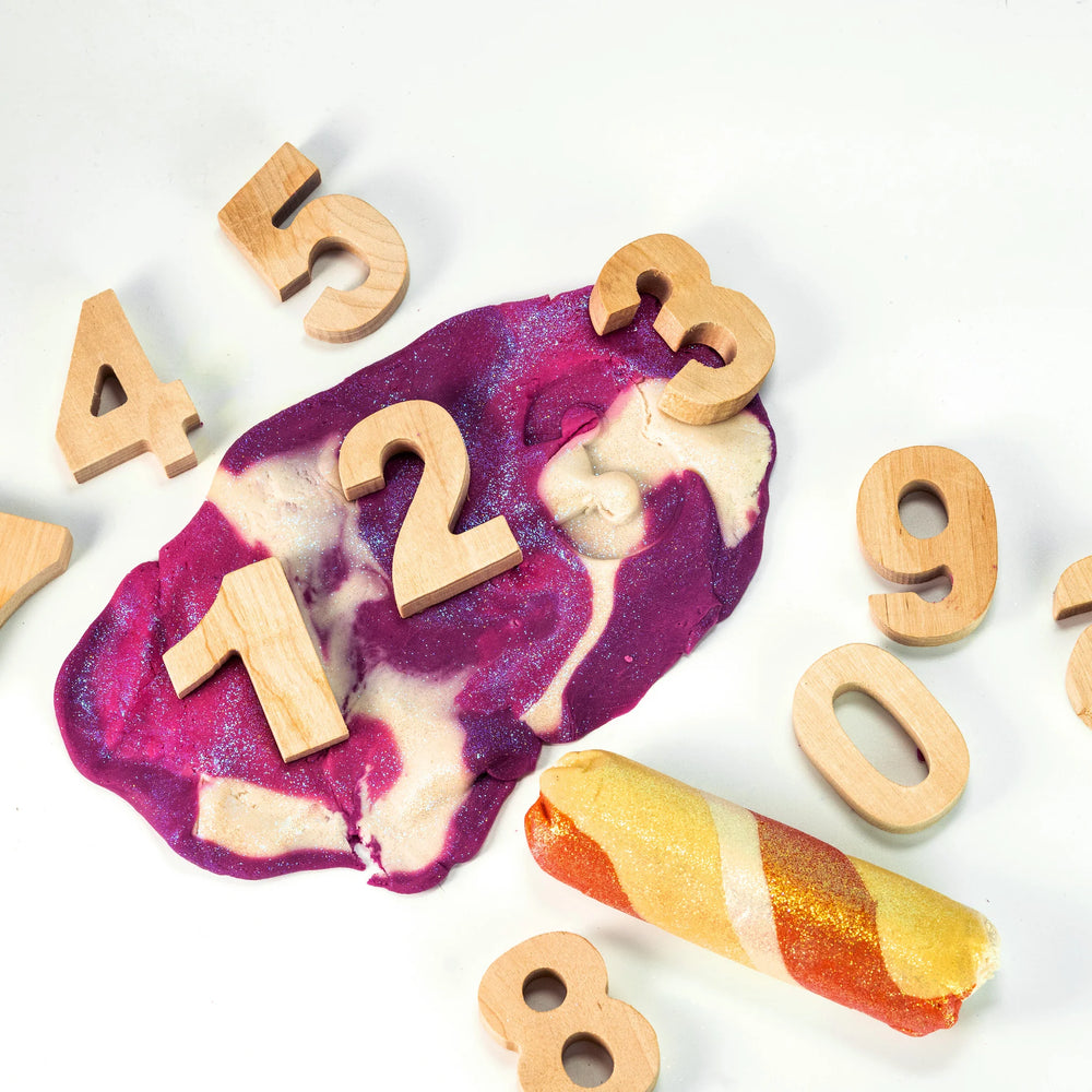 Natural Play Dough Learning Numbers Kit