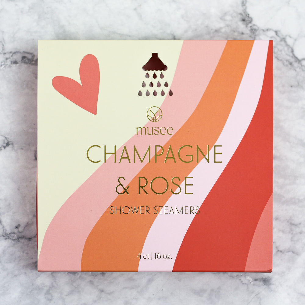 Champagne and Rose Shower Steamer Set