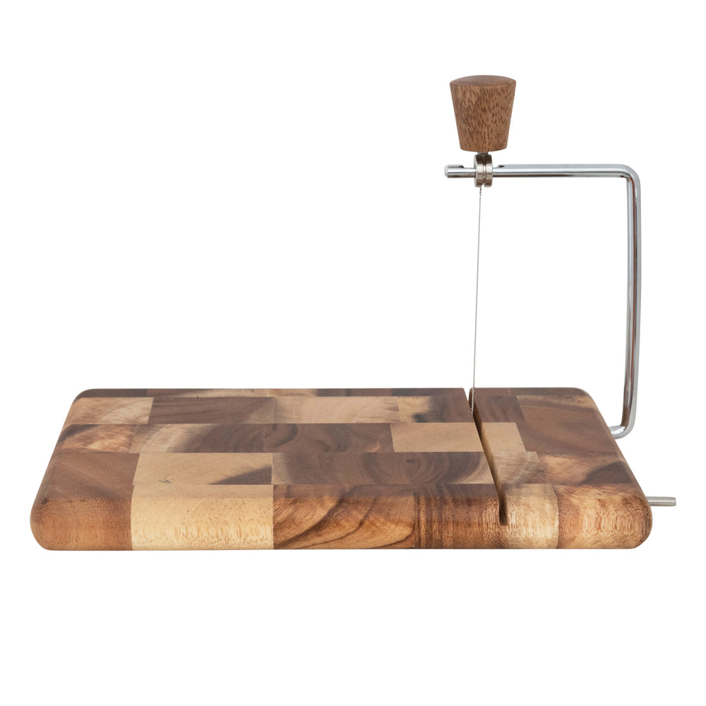 Suar Wood Board with Cheese Slicer
