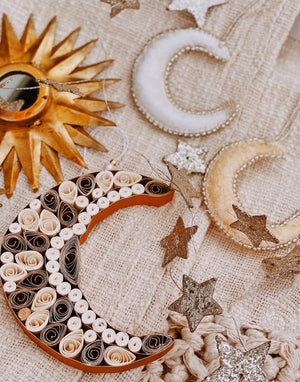 Glitter Silver Star Garland