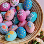 Small Hand Painted Paper Mache Easter Egg